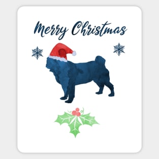 Christmas Pug Sticker